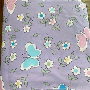 Full size bedskirt Butterflies Purple bedding bed skirt